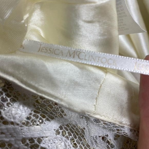 Jessica McClintock Millenium 2000 lace metallic maxi skirt Made in USA - Picture 11 of 12